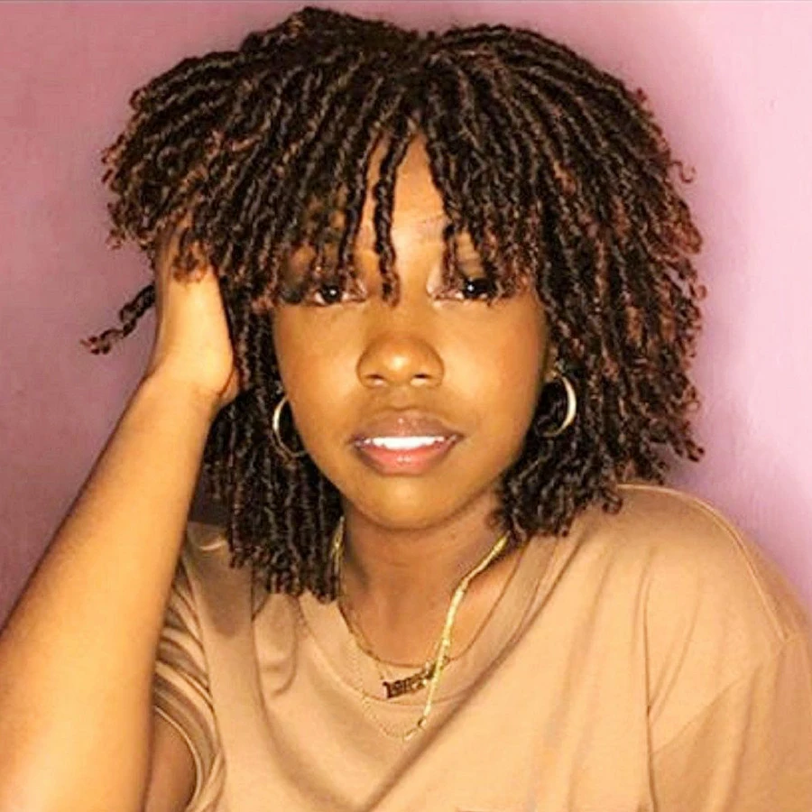 Synthetic Hair Knotless Braided Wigs Dreadlock Hair Wig For Black Men Women Natural Black Synthetic Dreadlocks Wig
