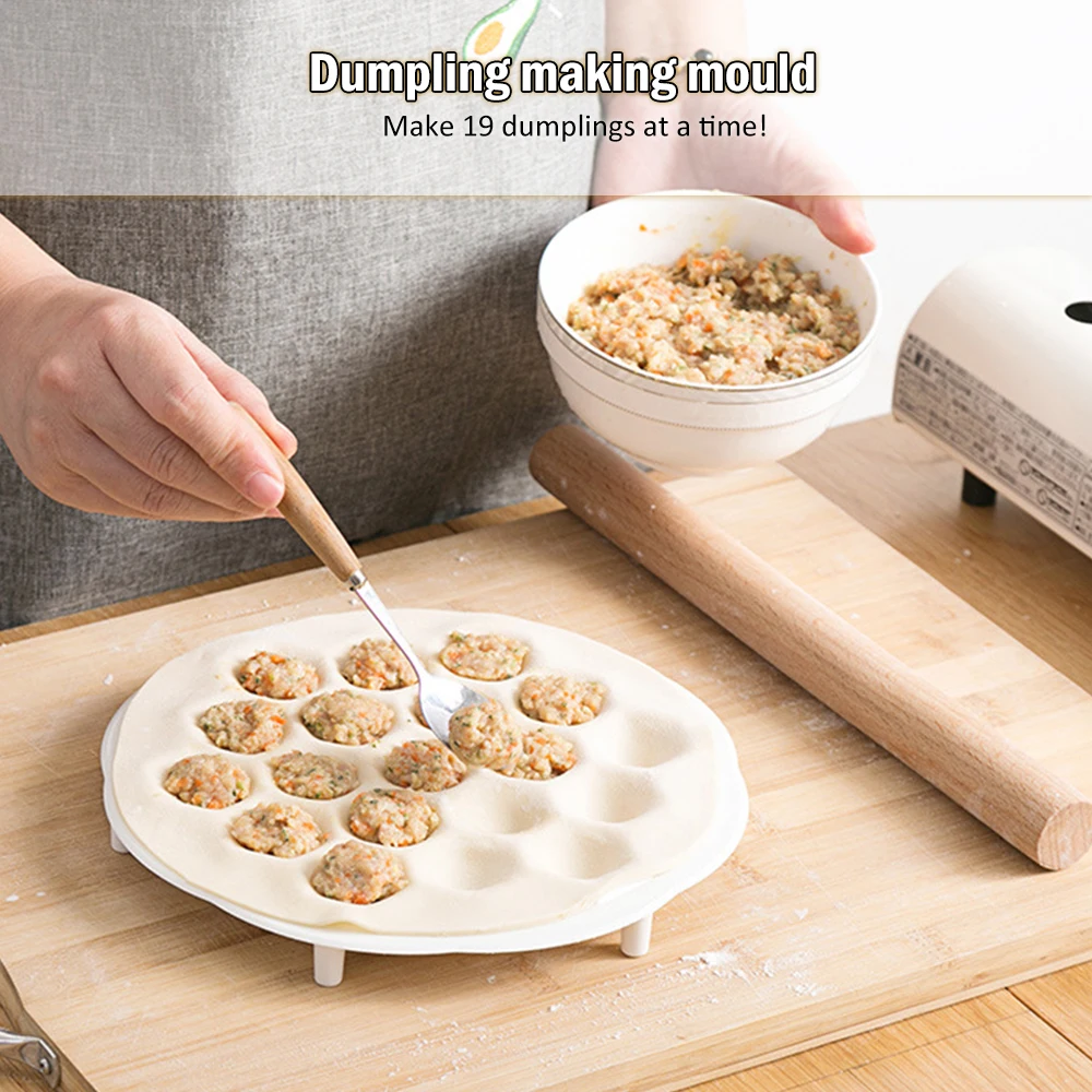 S37a340fd0fb74f9c965ce9b886e46cafH 19 Holes Kitchen Accessories Dough Press Ravioli Making Mould Dumpling Mold Maker DIY Maker Dumpling Mold Pasta Form