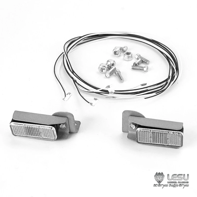 RC 1/14 LESU LED-Scheinwerfer Warnleuchte für Tamiya Hydraulikbagger Lader Muldenkipper für VOLVO Anhänger Kipper DIY-Teile