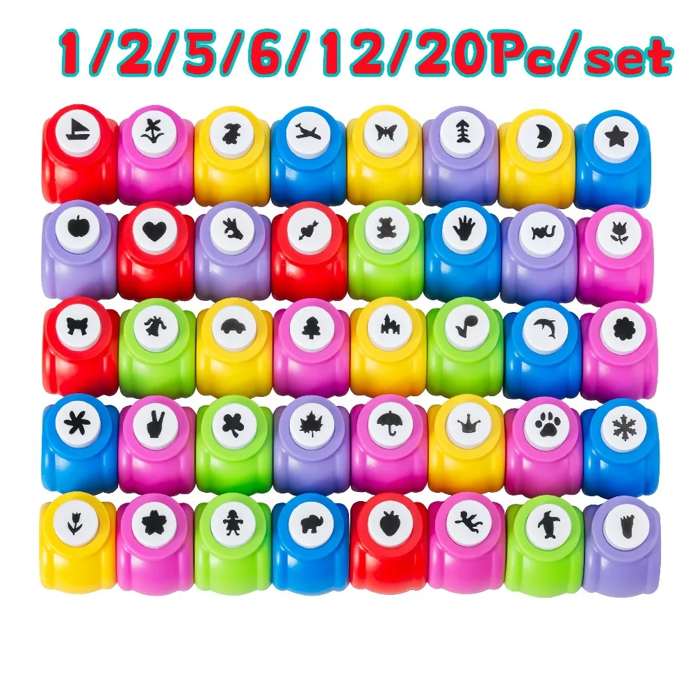 1-20Pcs Scrapbook Punches Handmade Cutter Card Craft Mini Printing Paper Punch DIY Flower Paper Craft Punch Hole Puncher 1