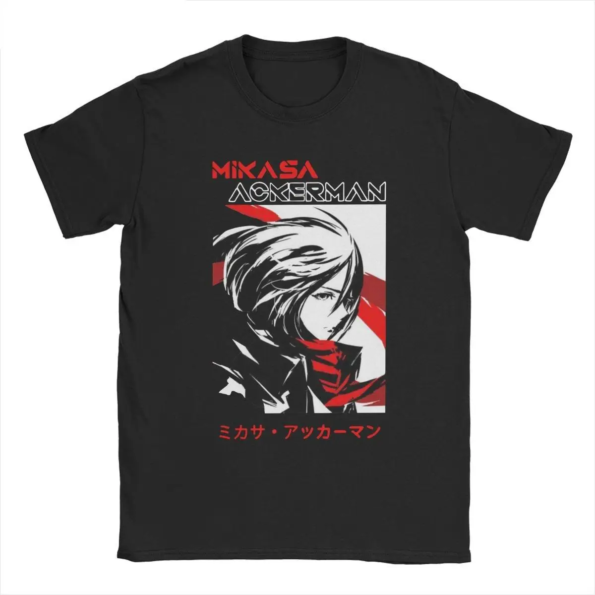 

Mikasa Ackerman Attack On Titan T-Shirt Men Shingeki no Kyojin Casual Cotton Tees Short Sleeve T Shirts Summer Clothing