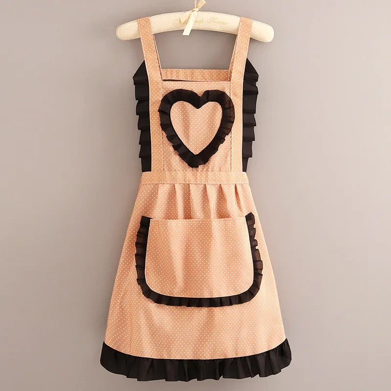 Western Style Canvas Apron for Women Summer Thin Home Kitchen Fashion Apron Anti-fouling Wear-resistant Work Clothes