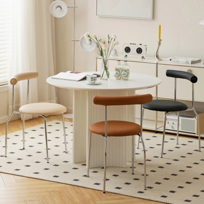 Cream Style Light Luxury Dining Chair Ins Medieval Home Modern Cafe Chair Vintage Nordic Backrest Bedroom Makeup