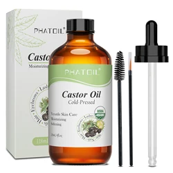 PHATOIL Premium Cold - Pressed Organic Castor Oil - 100% Natural - 118ml (Castor Oil)