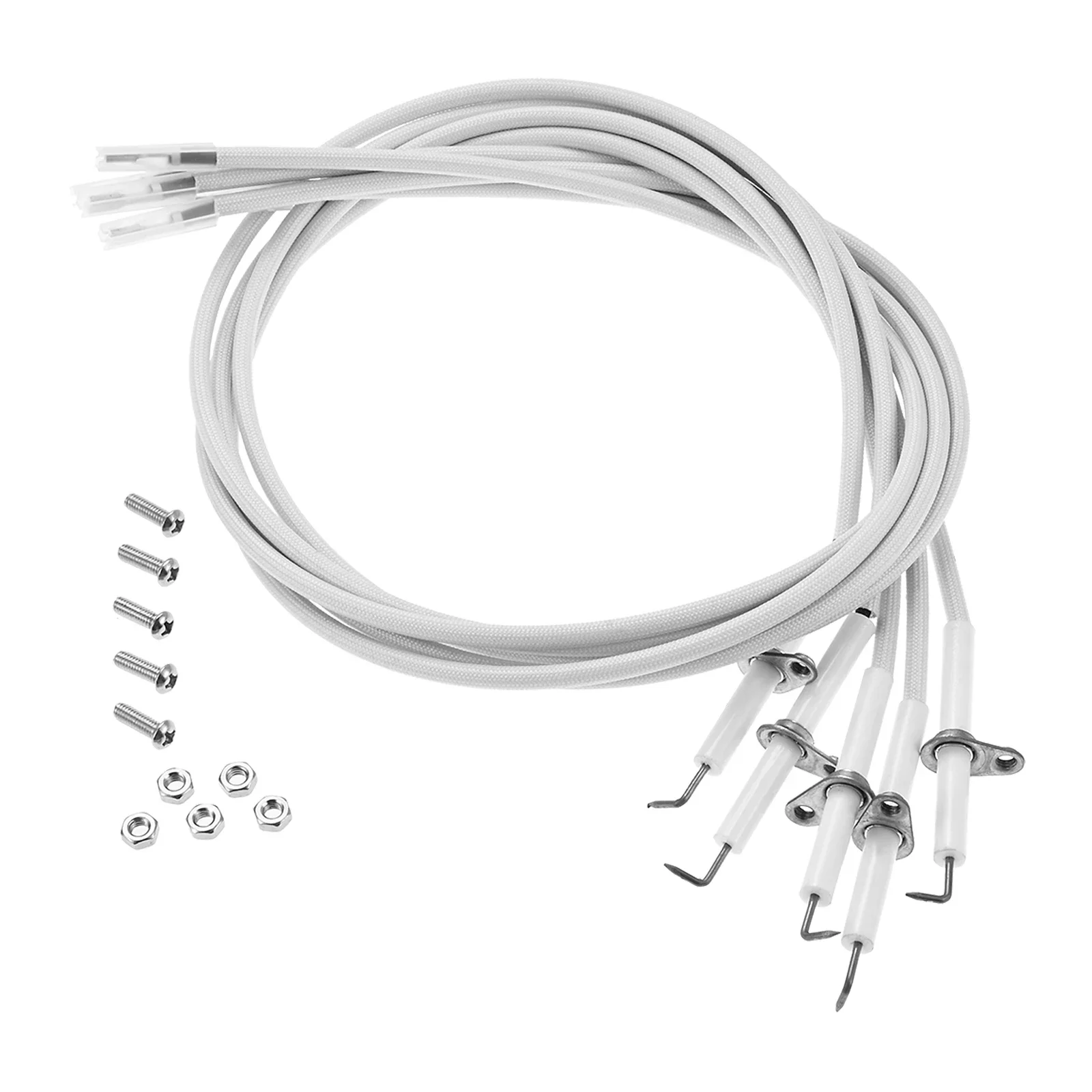 5PCS Grill Igniter Wire Kit & Ceramic Electrode for Gas Grill 28 Inch Griddle with 4 Burner for Backyard BBQ Igniters