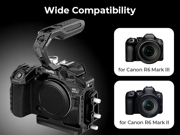 SmallRig R6 Mark III „Black Mamba“-Käfig-Set für Canon EOS R6 Mark III / R6 Mark II, integrierte Arca-Swiss-Schnellwechselplatte – 5960 – Detail 2