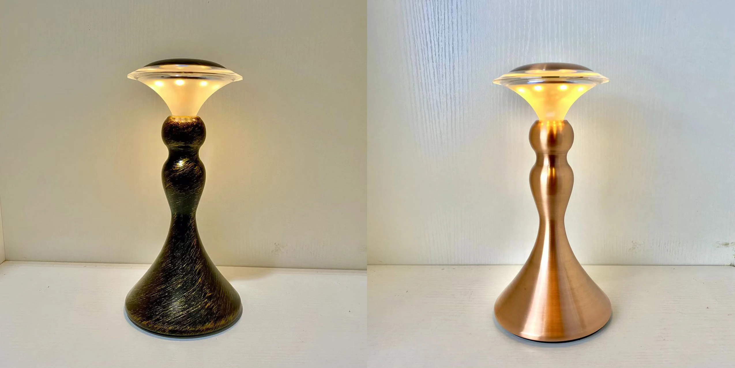 Lâmpada de Mesa sem Fio Toque sem Fio Luz da Noite Retro Recarregável Desktop Sensor Sala Jantar Café Luz Decorativa Led 4 Computers & Electronics