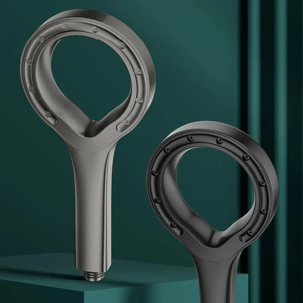 Handheld Spray Shower Head Single Mode Big Panel Booster Mixer Household Spa High Pressure Shower Hollow Shower Nozzle