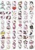 Sanrio Cartoon Characters Kuromi Hello Kitty Children Temporary Tattoos Cute Waterproof and Durable Color Tattoo Sticker Gifts 3