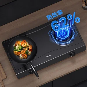 Midea T3 Cooktops Gas Stove Two Burners Natural Gas Embeddable Dual Flame Large Firepower Household Stove