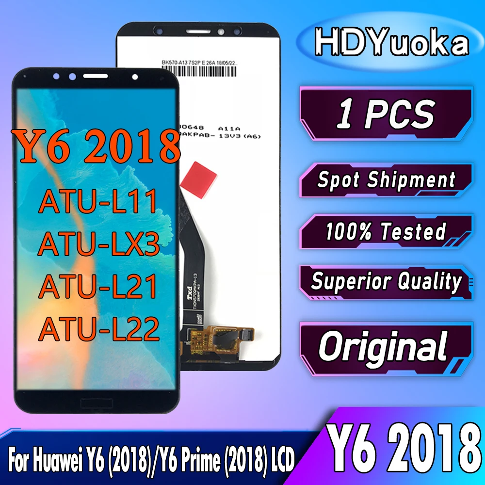 TOUCH SCREEN SCHERMO PER HUAWEI Y6 2018 ATU-L11 L21