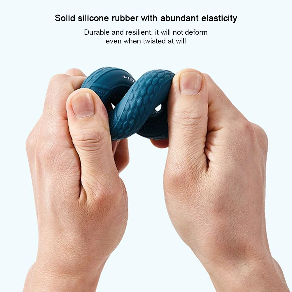 1pC Hand Grip Strengthener Ring Adjustable Silicone Muscle Exerciser Rings Portable Working Out Equipment for Hand Strengthening