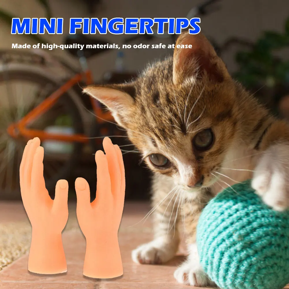2pcs Novelty Left Right Mini Hands Model Finger Sleeve Simulation Left Right Mini Hands Finger Sleeve Puppets