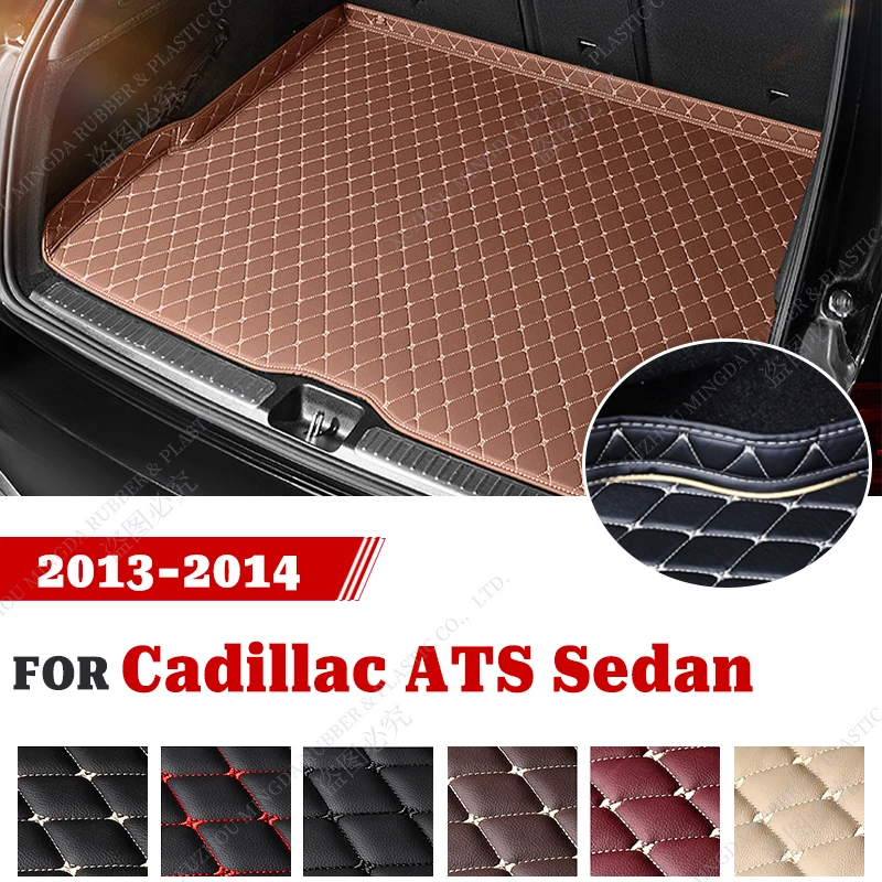 

LUTEHIL Custom Car Trunk Mat For Cadillac ATS Sedan 2013 2014 Trunk Waterproof Pads Car Accessories Car Trunk Mats