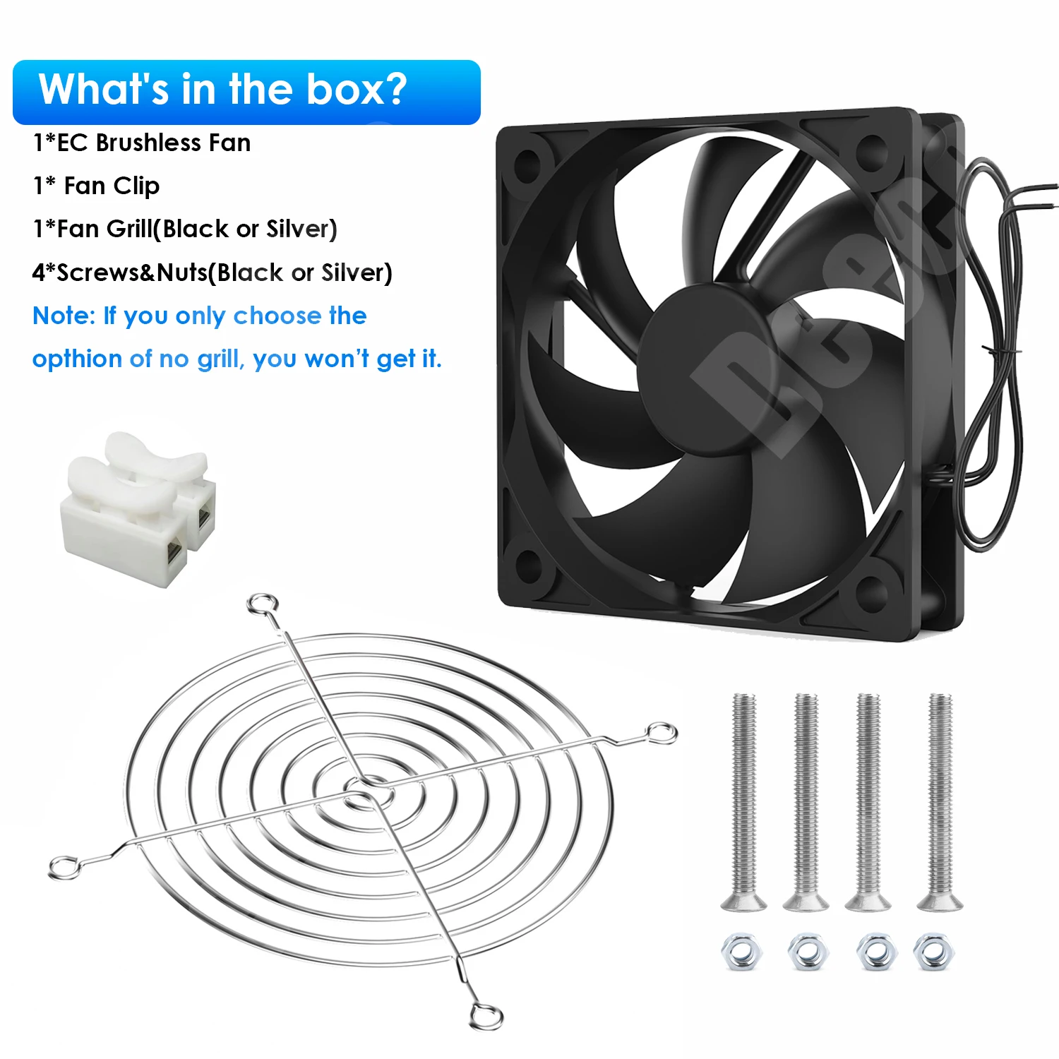 Brushlee-caixa do Ventilador de Refrigeração do ec 6025 7025 8025 9225 9238 12025 12038 12032 ca 110v 115v 120v 220v 240v 1pc - Imagem 3