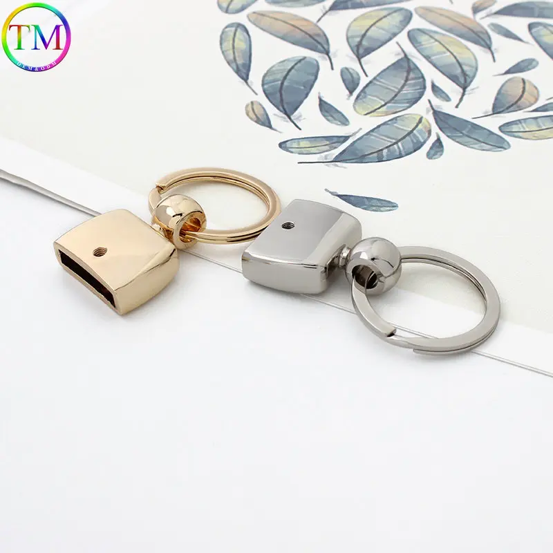 10-50 Pieces High Quality Metal Key Ring T-Shape Key Fob With Split Key Rings,Key Fob Hardware Keychain Hardware Accessories Key