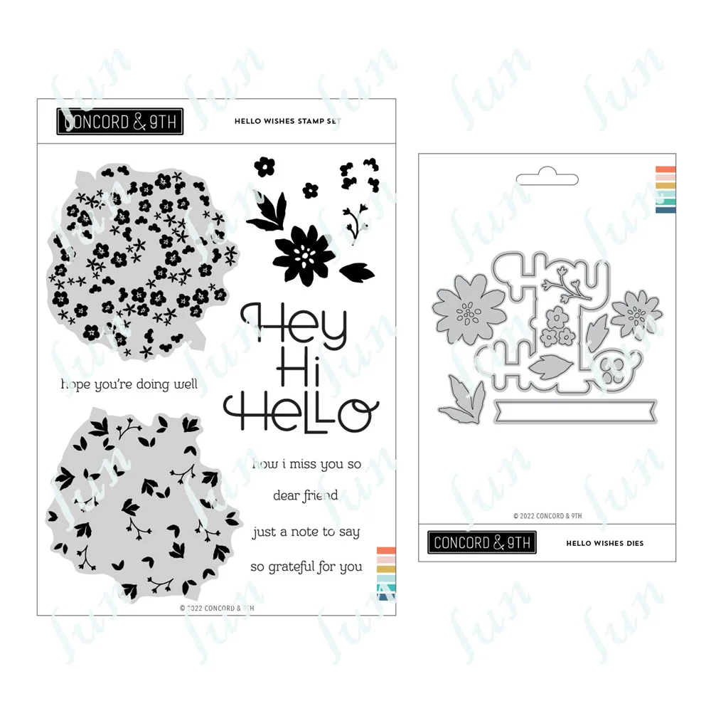 

Hello Wishes Metal Cutting Dies Stamps Diy Scrapbooking Cut Die Paper Craft Embossing Coloring Knife Mould Decoration Stencils