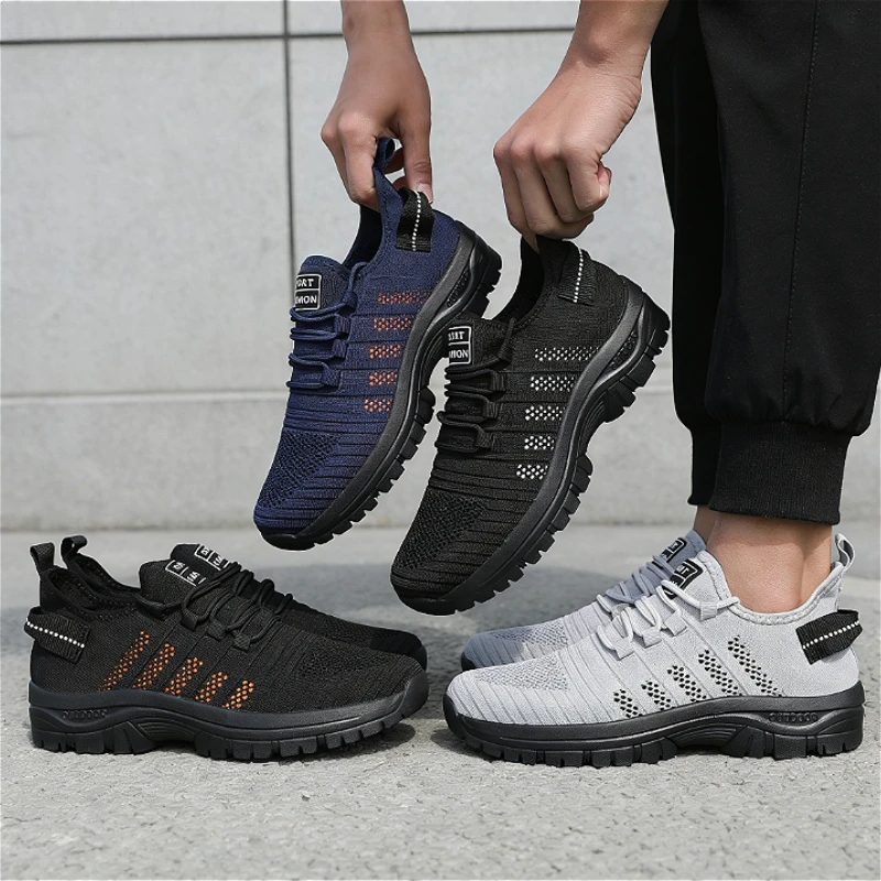 Running Shoes Men Breathable Mesh Light Casual Sneakers Versatile Non Slip Lace Up Shoe Multi Activity Affordable Free Shipping