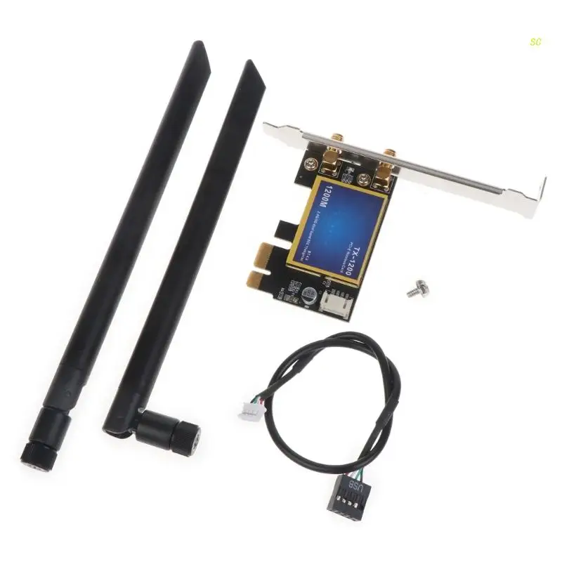 

7265AC WIFI Card 2.4G/5G Dual Bands 802.11ac 867M Wireless PCIe Card WiFi Adapter Support for Windows 7/8/10 Lin .