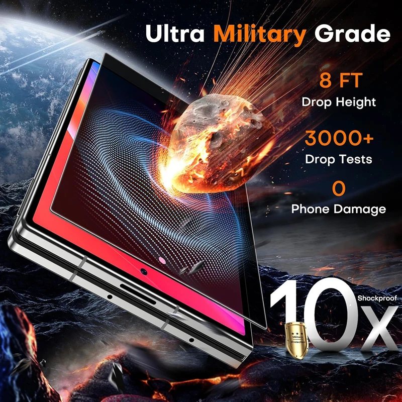 Fold8 Privacy Tempered Glass Screen Protector with Easy Install & Auto-Dust Removal Kit
