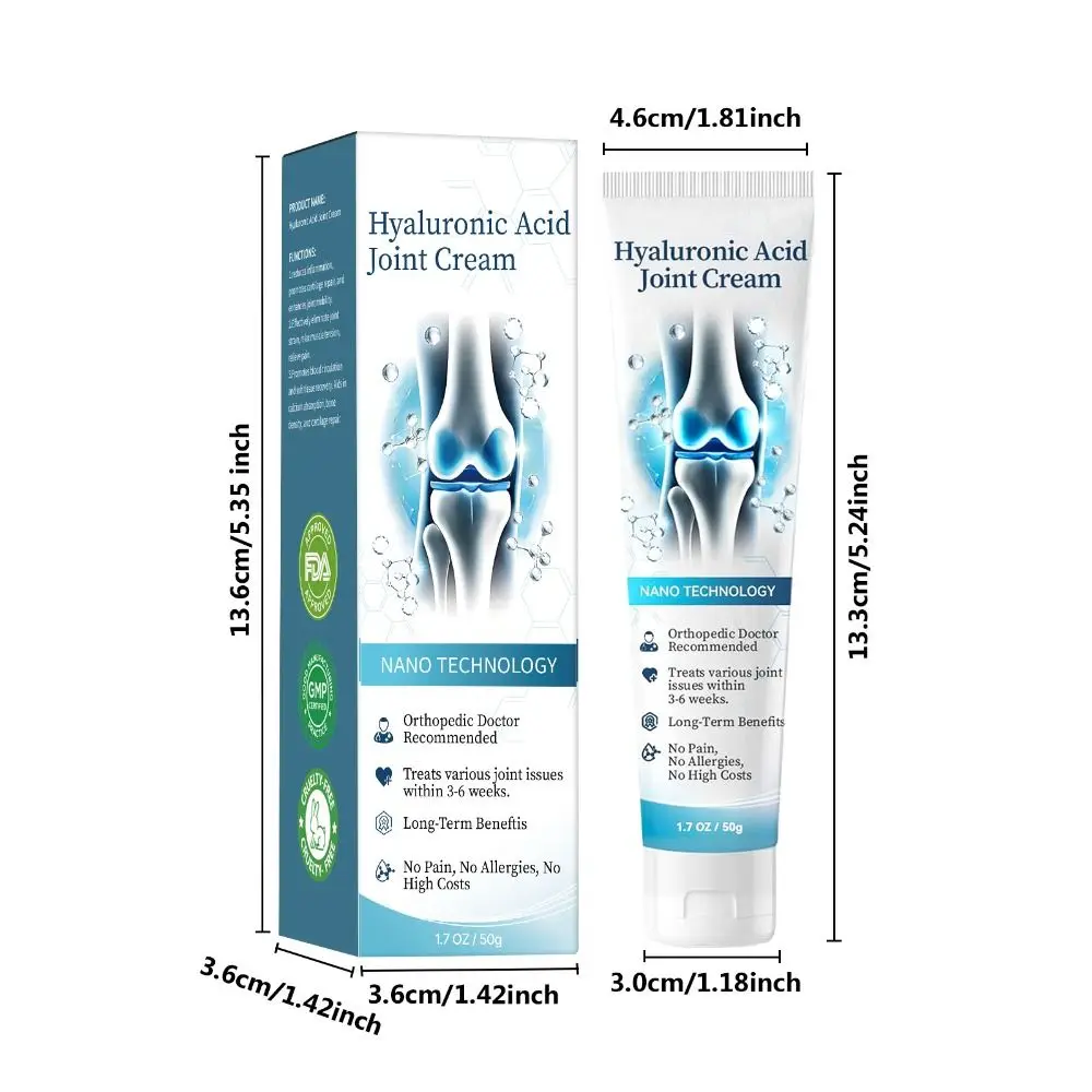 Joint Repair Hyaluronic Acid Joint Cream Bone Care Non-Greasy Formula and Bone Cream Gentle Fast Absorption
