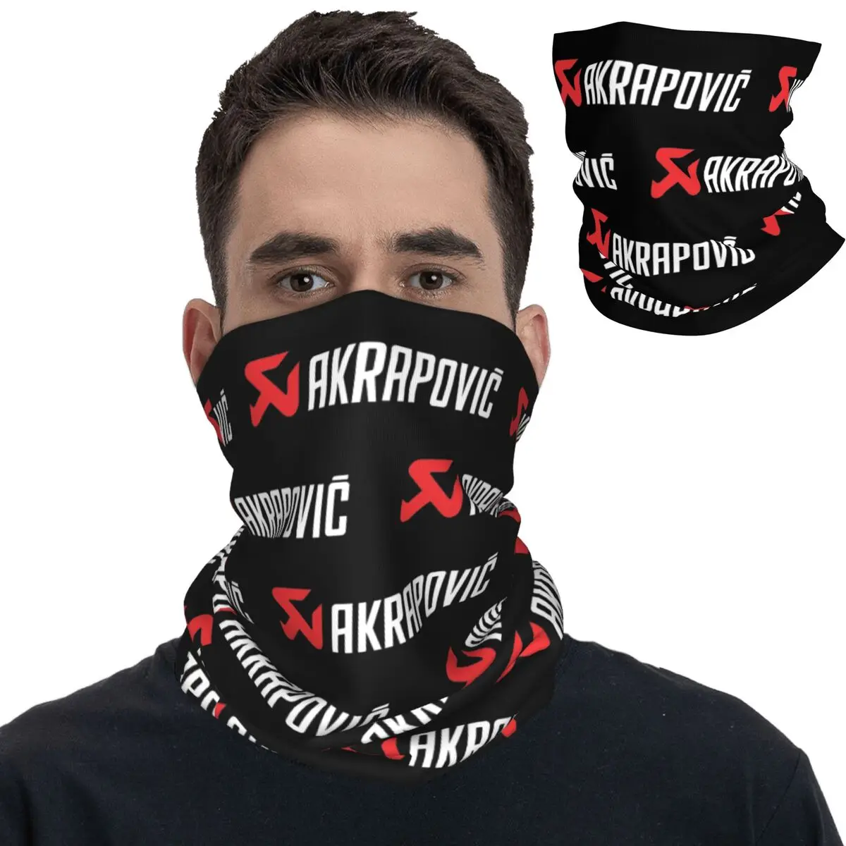 

Blombongan Akrapovics Bandana Neck Gaiter AKS Motorcycle Wrap Scarf Multi-use Headband Cycling for Men Women Adult Winter