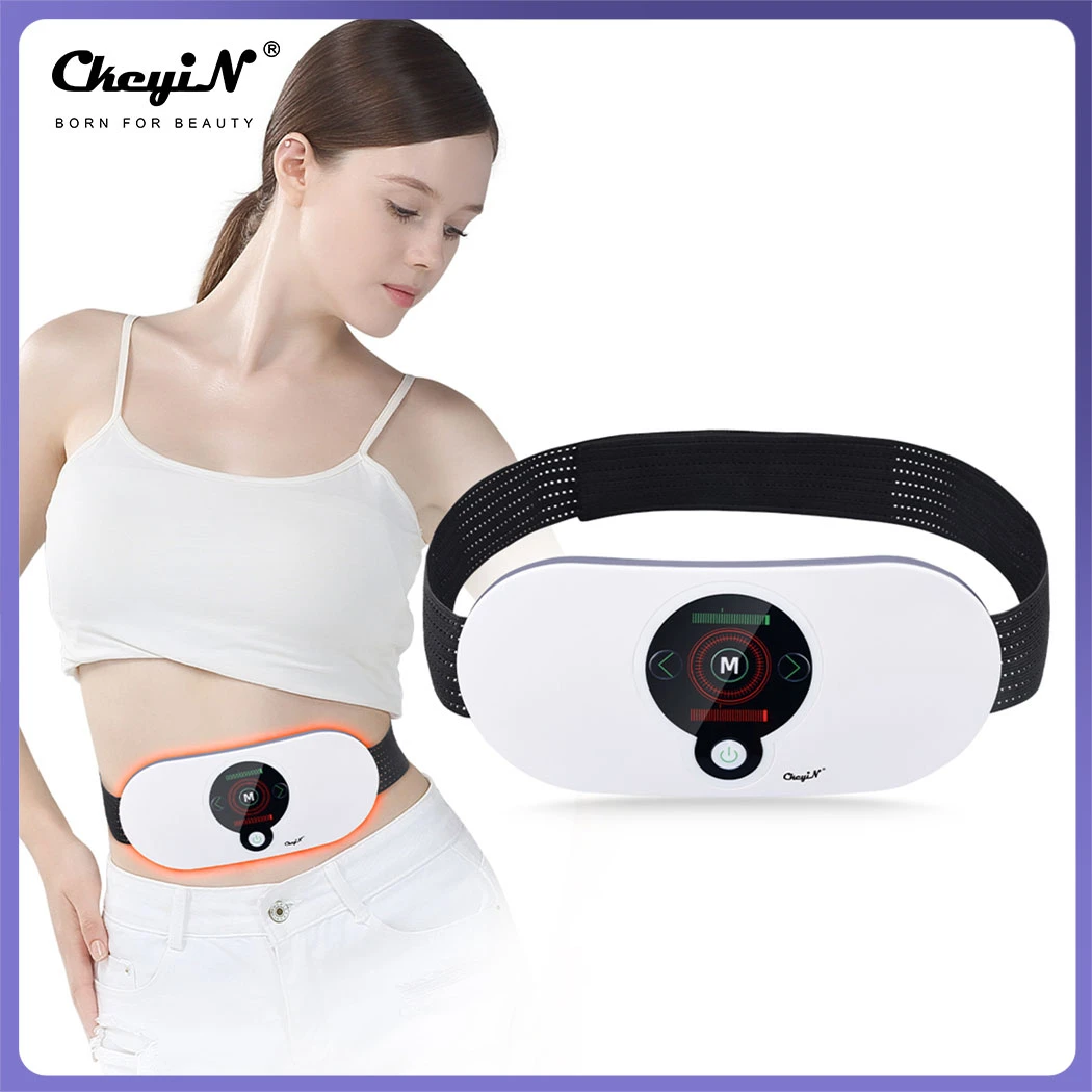Ckeyin Ems Heating Body Slimming Machine Weight Loss Vibrate Waist Belt