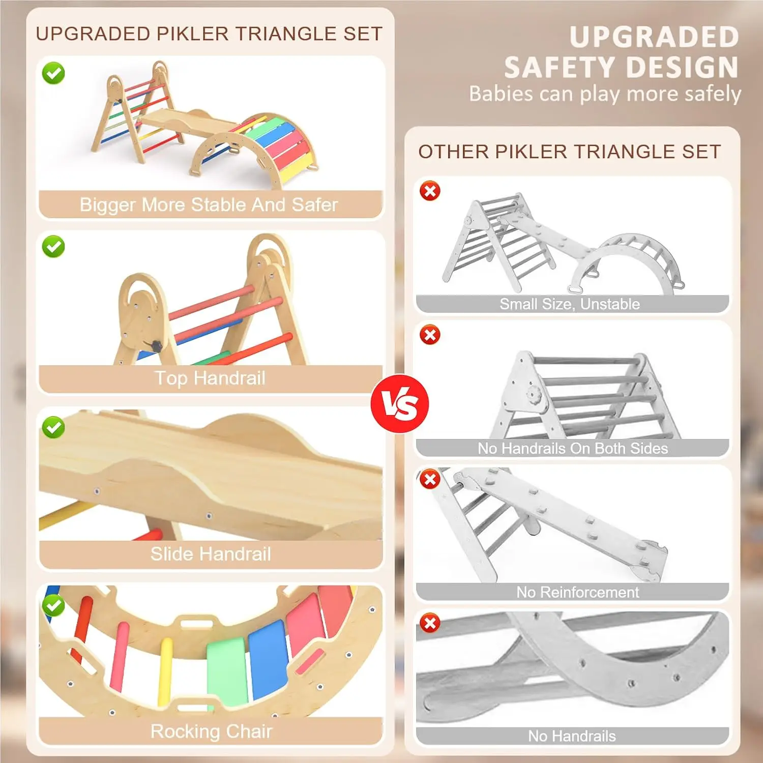 Pikler Triangle Set with Cushion 5