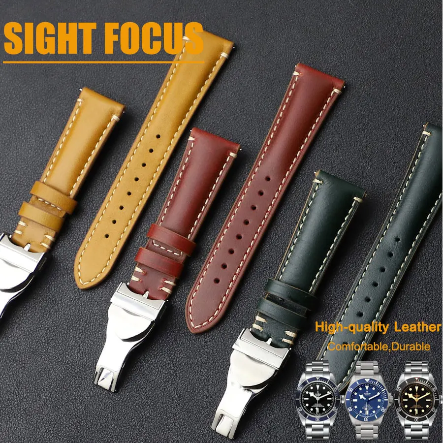 Cinturino Per Orologio In Pelle Da 19Mm 20Mm 22Mm Per Tudor Heritage Blackbay 58 Cinturino Black Bay Gmt Prince / Princess Bracciale