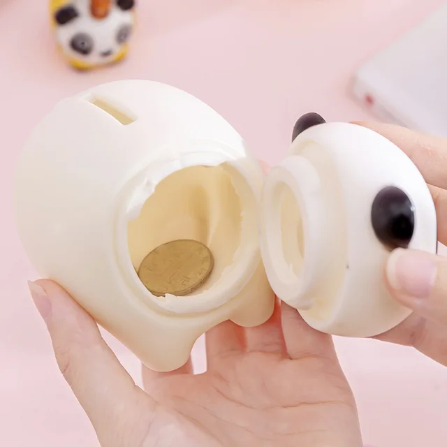 Pig/ Cat/ Koala/ Panda Korea Creativity Cartoon Anti-fall Plastic Piggy Bank Child Lovely Doll Coin Piggy Bank for Kids Moneybox 4