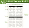 2025 A5 Weekly & Monthly Planner Binder Refill Insert - 5.8"x8.3", 100GSM Paper, 6 Hole Punched for Refillable A5 Binder 4
