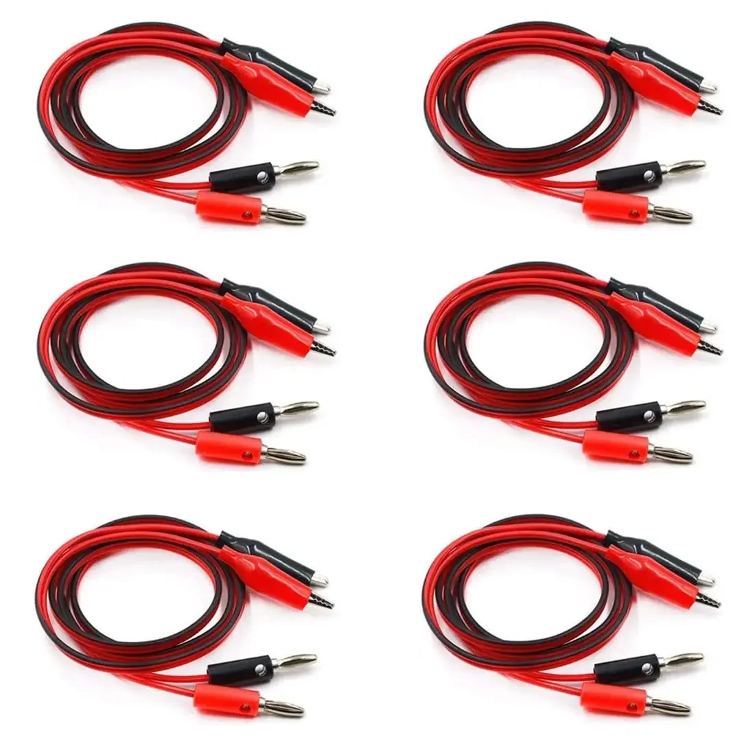 Crocodile clip connecting wire 2-claw design Flexible For voltage testing Suitable for industrial measuring instrumen