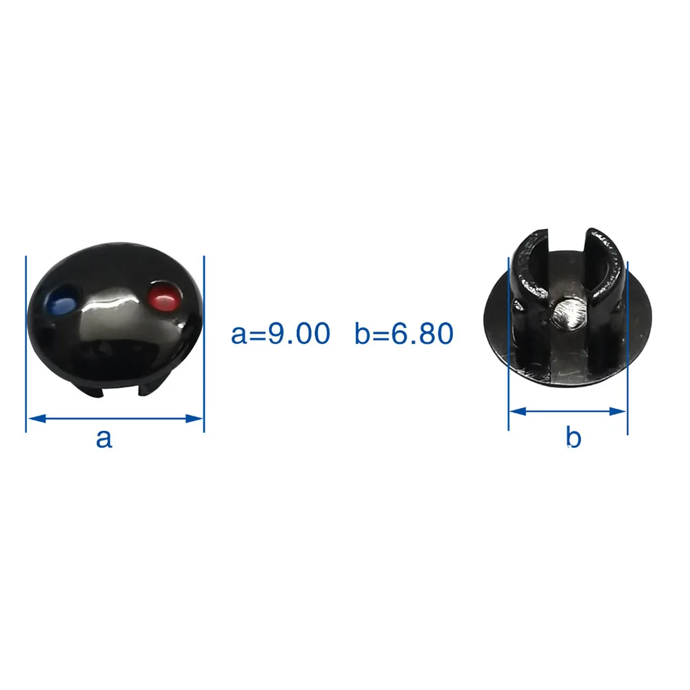 Faucet Handle Hot Cold Water Sign 6.7mm Red Blue Plastic Label Decoration Cover Bathroom Mixer Tap Indicate For Holes 10PCS faucet accessories faucet handle label