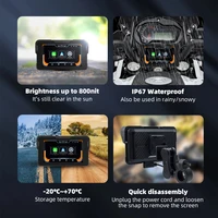 EKIY Wireless CarPlay Moto Android Auto GPS Motorcycle Navigation Display Screen 5.0 inch Portable Digital Motorcycle Dashboard - Image 5