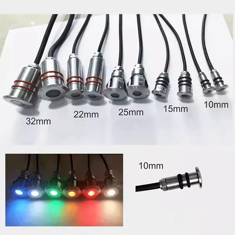Led Underground Light Outdoor Mini Waterproof Spotlight Embedded Low Voltage 12V Star Light Underwater Grille Light Step Light