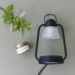 Vintage Black Aromatherapy Candle Warmer Lamp - Creative Flameless Aroma Melting Bedroom Decor - UK Plug (Black)