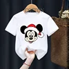 Summer Disney Mickey Mouse Child Cotton T-Shirt Kawaii T Shirt Anime Cartoon Casual Baby Clothes Tee Shirt Kid Girl Boy Y2K Top 6