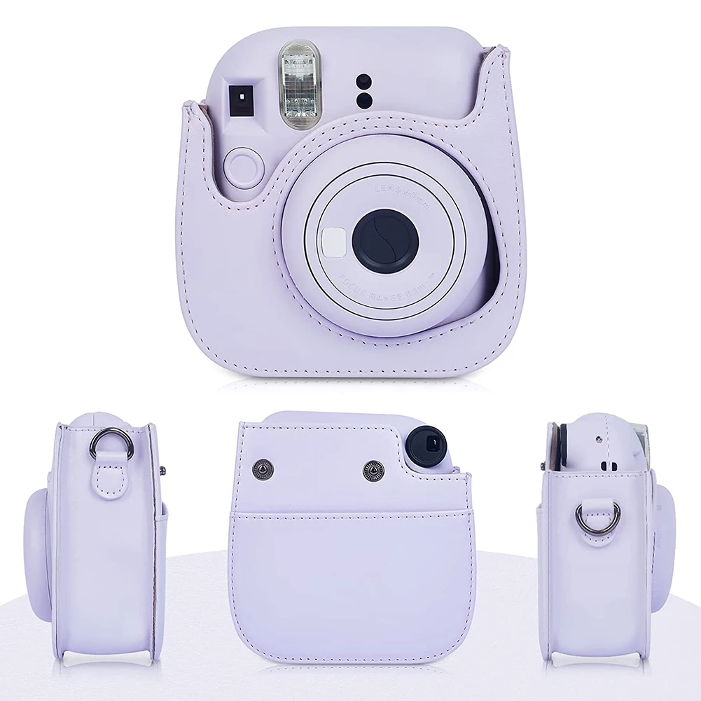 Vintage-Style PU Leather Camera Bag Case - Scratchproof Protective Shell Pouch