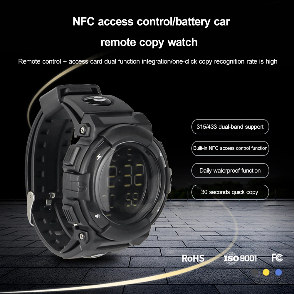 Smart Watch 315MHz 433 MHz Wireless Auto Remote Control Duplicator Waterproof Gate Copy Remote Controller with NFC 4