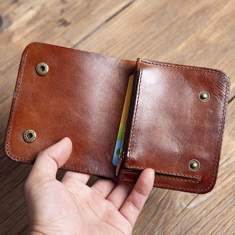 AETOO Handmade Small Wallet Men's Leather Short Niche Design Japanese  Vertical Wallet Tide Brand Leather Wallet - AliExpress