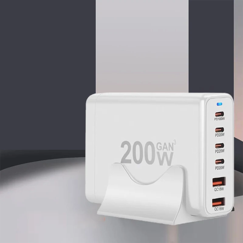 

Зарядное устройство с 6 USB-портами и поддержкой быстрой зарядки, 200 Вт