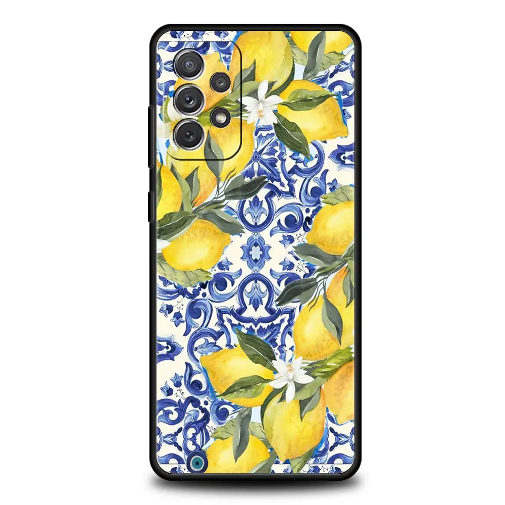 Fruit Lemon Print Phone Case - Vibrant Protective Cover with Stylish Fruit Design