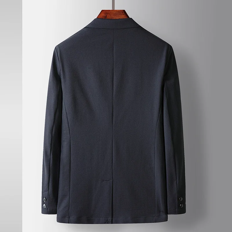 

M-Autumn and winter new men's fashion slim solid color round neck Europe and the United States simple