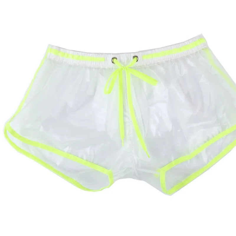 Men's Swimwear Surfing Beach pants boxer Swimming PVC Material Transparent Trunks Sexy Shorts Swim briefs Boxers Sports Suit Men 4