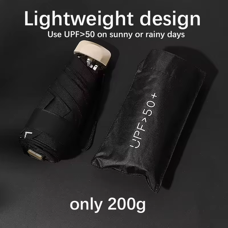 Mini Umbrella for Travel, Small Umbrella for Purse with Case for Sun and Rain, Sun Umbrella with UV Protection Lightweight
