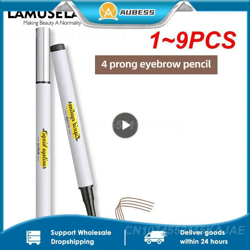 

Новая жидкая водостойкая ручка для бровей с 4 наконечниками и вилкой, Женская Косметика для макияжа, косметика для красоты и здоровья