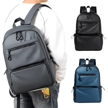 Zaino per computer da 14 pollici Zaino da uomo semplice e durevole di grande capacità Zaino da viaggio leggero da uomo Zaino per studenti