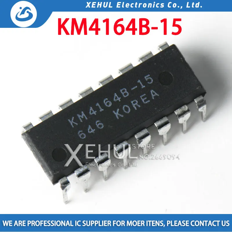 

10pcs/lot NEW KM4164B KM4164B-15 KM4164B-12 KM4164B-10 DIP16 KM4164 4164 DIP-16 In Stock