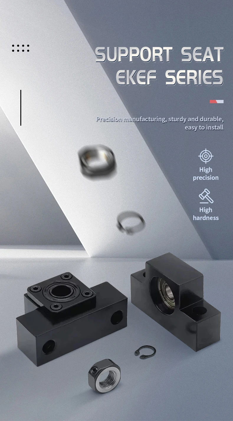 EK10 EF10 Kugelumlaufspindel End Unterstützt Einheit Für SFU1204/1205/1210 Kugelumlaufspindel CNC Teil EKEF10 Serie Von Diy CNC Fräsen Router Teile – Detail 1