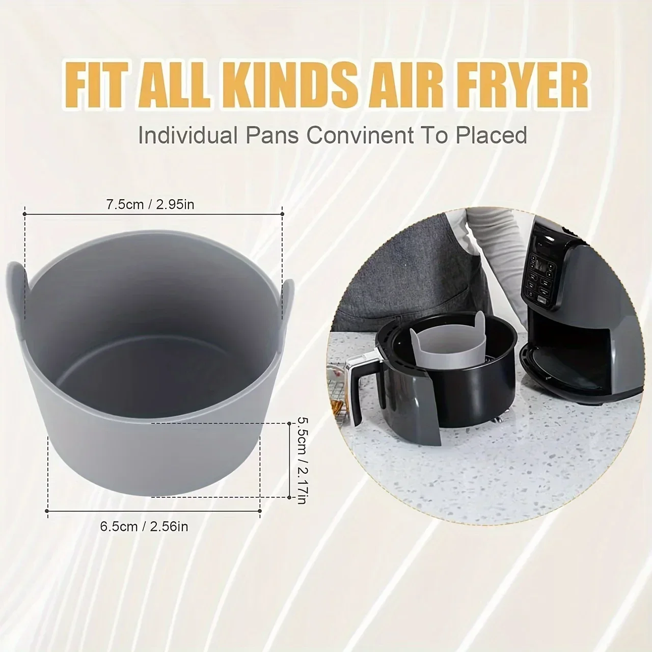 Premium Silicone Egg Poacher Moulds for Air Fryer - Set of 2/4 Bowls
